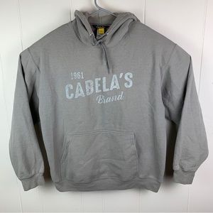 Cabela’s Brand Hoodie Pullover Gray Men’s Large